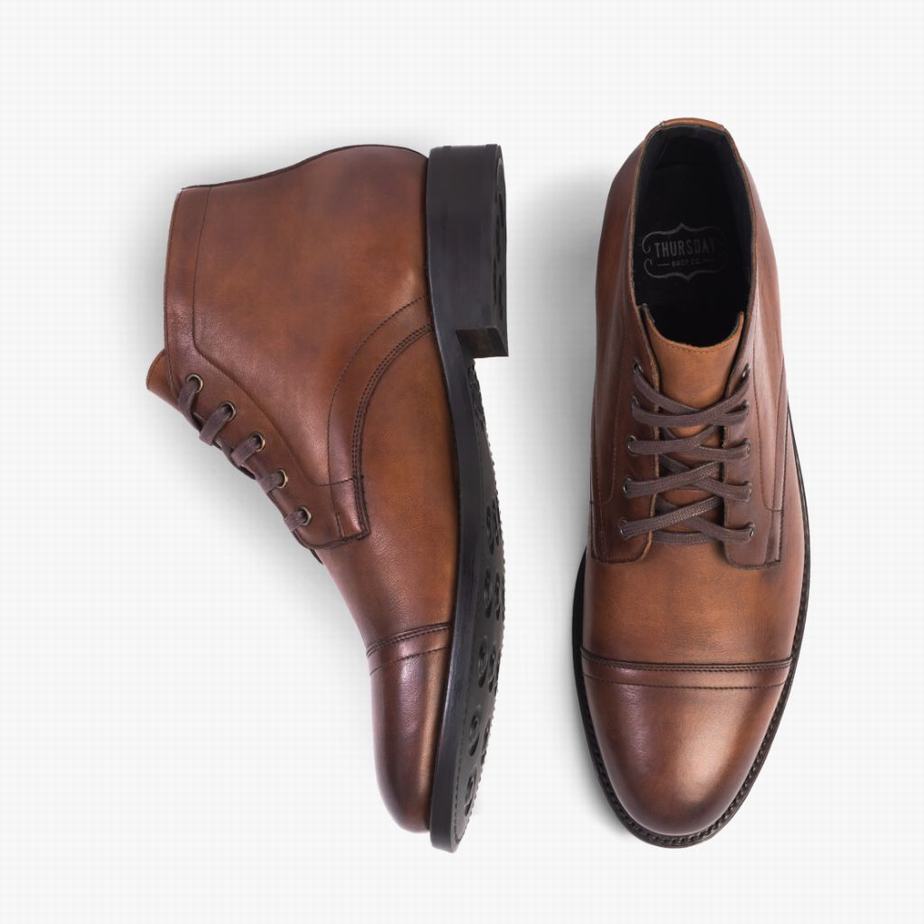 Thursday Boots Cadet メンズ チャッカブーツ Walnut | PBM703OM