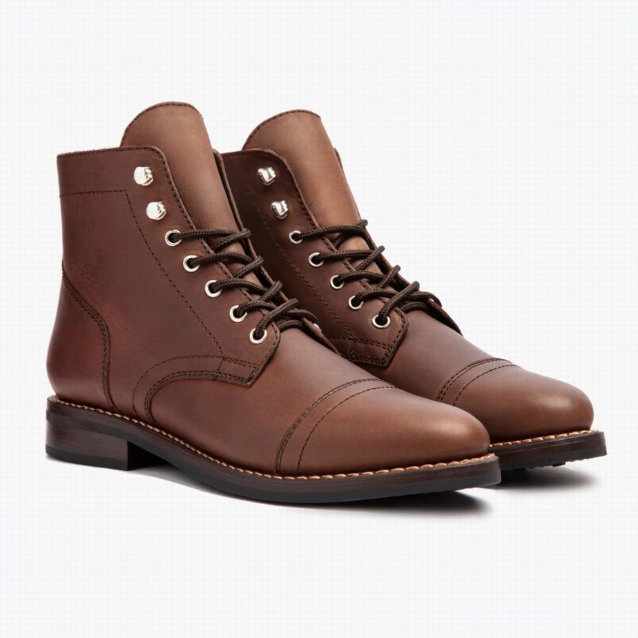 Thursday Boots Captain レディース レースアップブーツ ブラウン | UCK8865GU