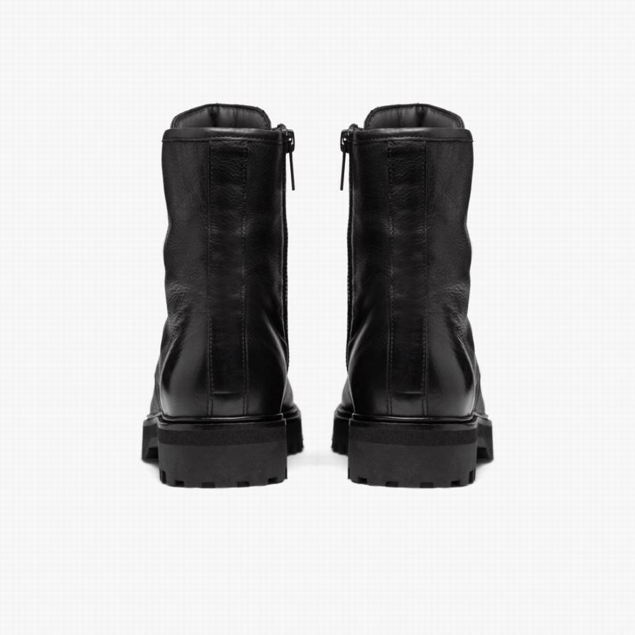 Thursday Boots Combat レディース レースアップブーツ 黒 | XNE5250IK