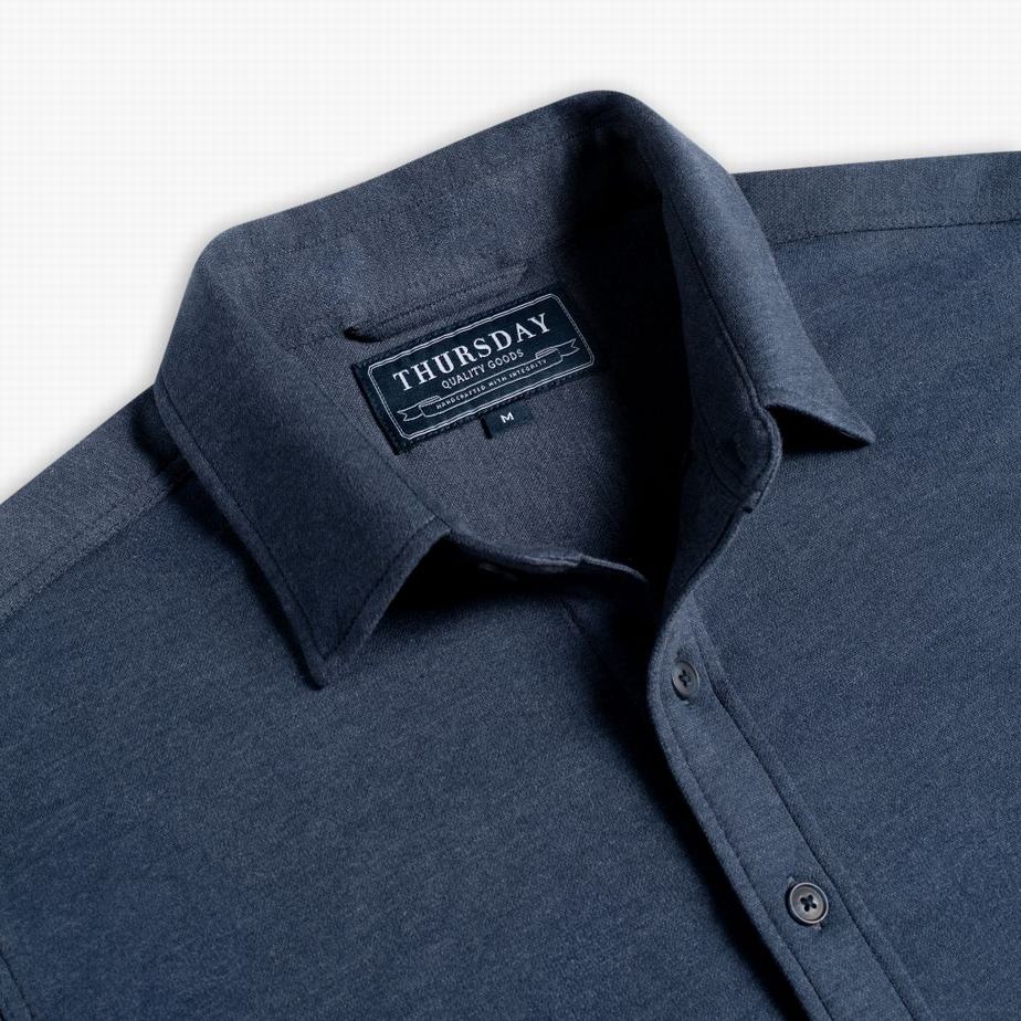 Thursday Boots Everyday Button-Down メンズ シャツ 青 | RPV8376DR