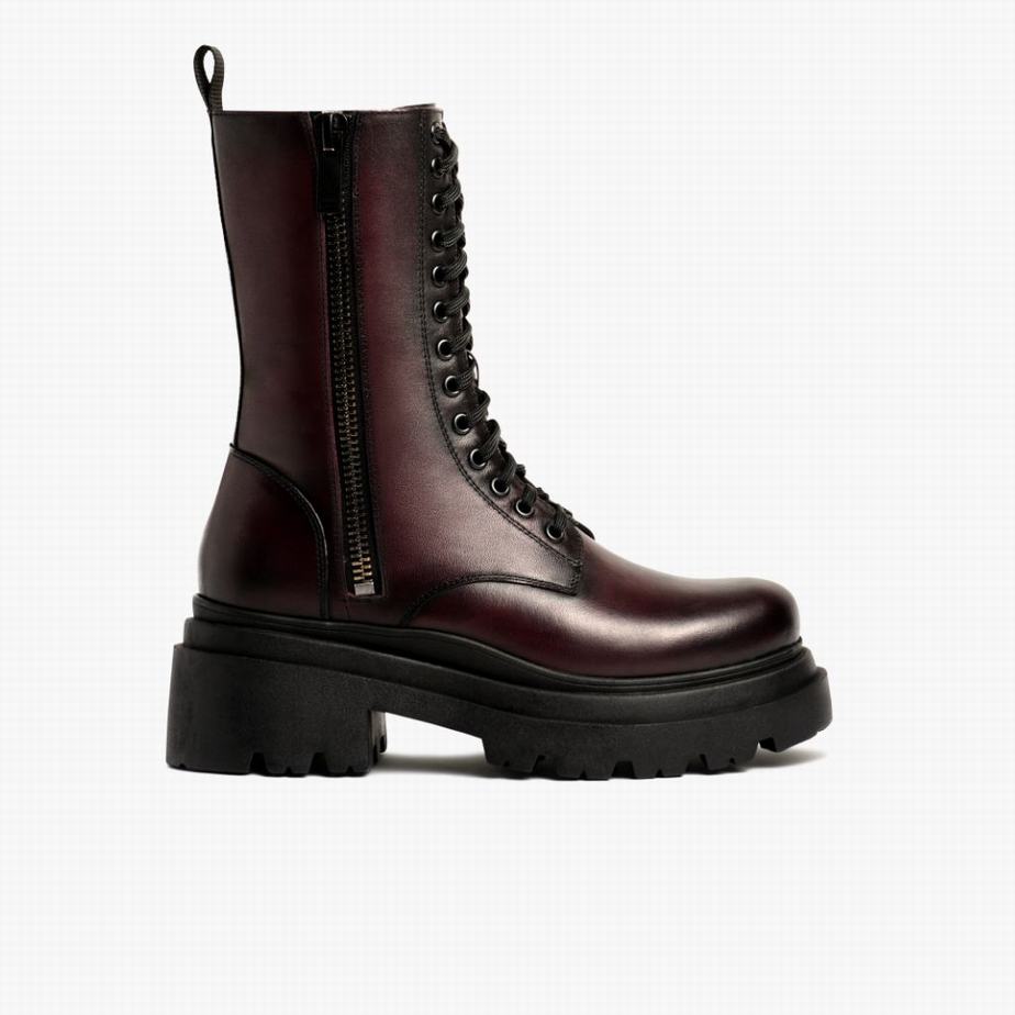 Thursday Boots Fatale レディース 厚底ブーツ 黒 ピンク | EAX3369CC