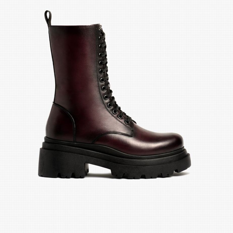 Thursday Boots Fatale レディース 厚底ブーツ 黒 ピンク | EAX3369CC