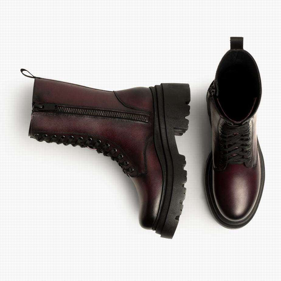 Thursday Boots Fatale レディース 厚底ブーツ 黒 ピンク | EAX3369CC