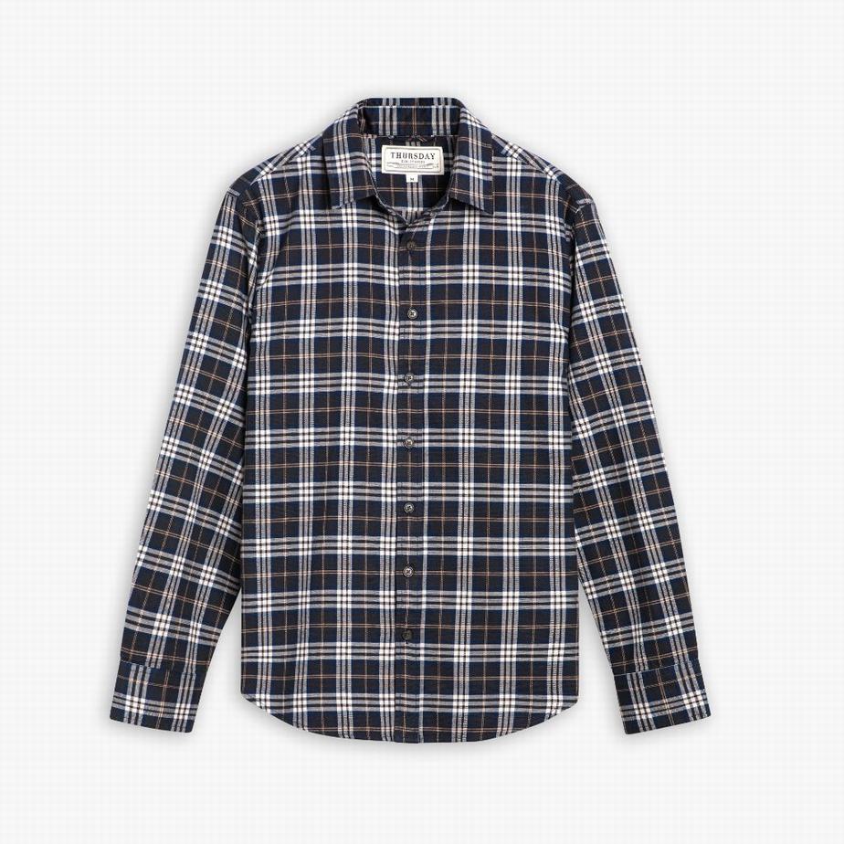 Thursday Boots Forever Flannel メンズ シャツ 黒 | UPX2647HW
