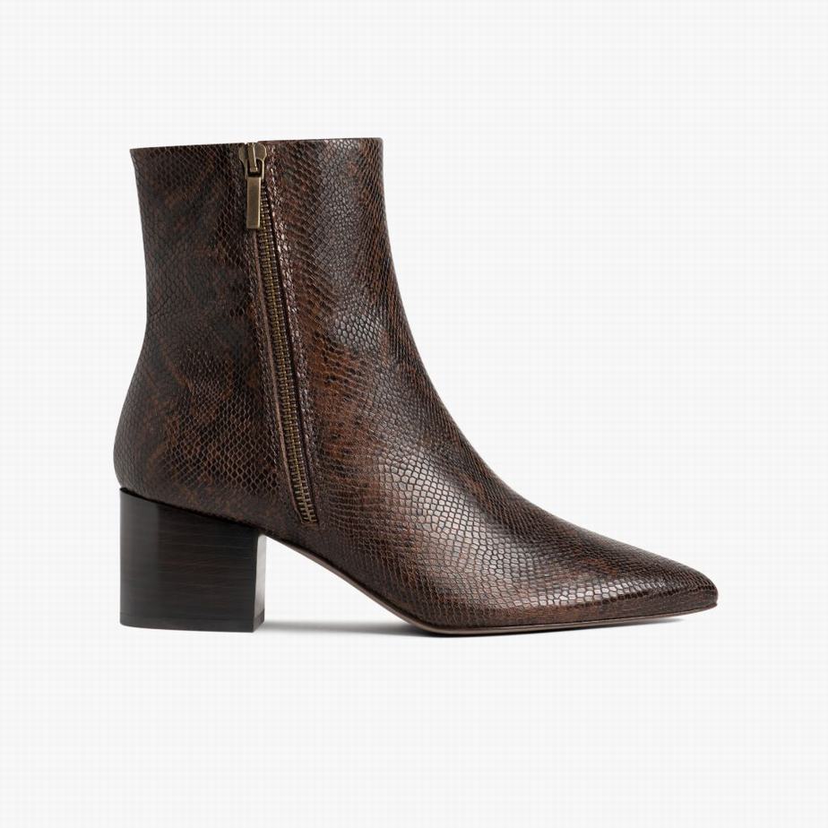 Thursday Boots Luna レディース ブーティ チョコレート スネーク | NUP6824NQ